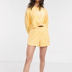 Nike Retro Femme Terry Towelling Snap Button Short Sweater Set (BOTH PIECES!)